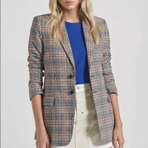 NWT Current Elliot calla plaid blazer